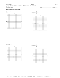 Hoja de trabajo de Pre-&Aacute;lgebra: Graficar l&iacute;neas rectas