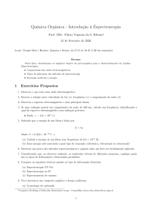 Qu&iacute;mica Org&acirc;nica: Introdu&ccedil;&atilde;o &agrave; Espectroscopia