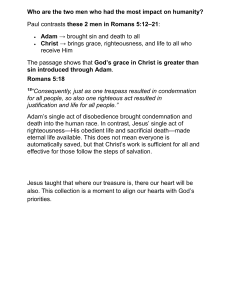 Adam vs. Christ: A Biblical Comparison