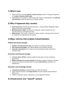 Japan's Meiji Industrialization: Causes, Reforms, & Impact