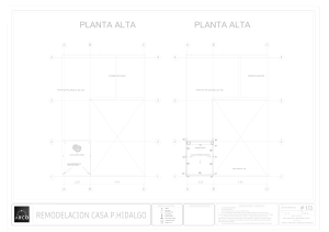 Plano Planta Alta Remodelacion Casa P. Hidalgo