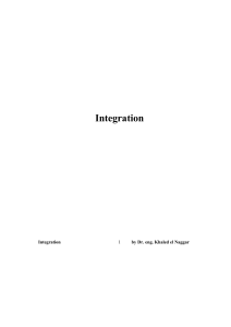 Integraci&oacute;n: Manual de C&aacute;lculo Integral