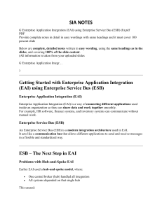 Enterprise Application Integration (EAI) using ESB