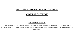 REL 212 Course Outline: History of Religions II