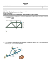 Examen Final de Est&aacute;tica: Armaduras, Gr&uacute;as y Vigas