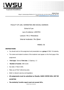 Law of Evidence Assignment: Real Evidence Admissibility