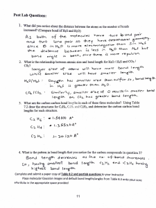Post Lab Questions: Molecular Structure & Bonding Analysis