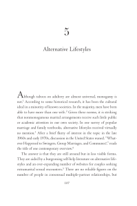 Alternative Lifestyles: Monogamy, Polyamory, and Polygamy