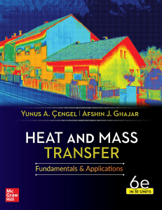 Heat and Mass Transfer: Fundamentals & Applications 6th Ed