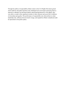 Politics of Respectability in Civil Rights Movement