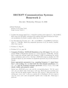EECE377 Communication Systems Homework 2
