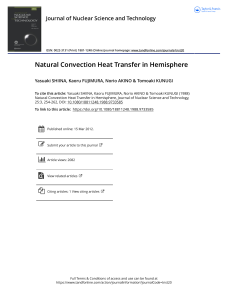 Natural Convection Heat Transfer in Hemisphere