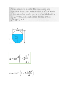 Problema de Flujo en Canal Circular: C&aacute;lculo de Profundidad Cr&iacute;tica