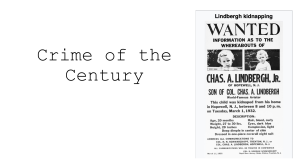 Crime of the Century: Lindbergh Kidnapping Case