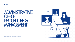 Administrative Office Procedure & Management