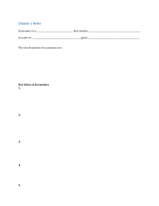 Chapter 1 Economics Notes
