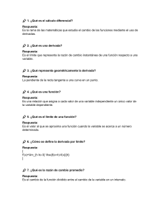 Preguntas y Respuestas sobre C&aacute;lculo Diferencial