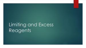 Limiting and Excess Reagents in Chemistry