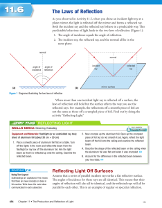11.6 The Laws of Reflection: Physics Textbook