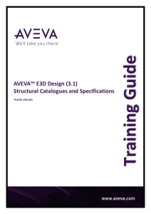 AVEVA E3D Design 3.1 Structural Catalogues Training Guide