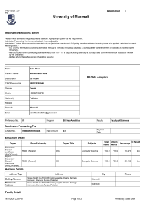 University of Mianwali Application Form