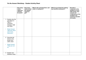 Fix the Answer Workshop Student Activity Sheet