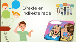 Afrikaans Directe en Indirekte Rede Les