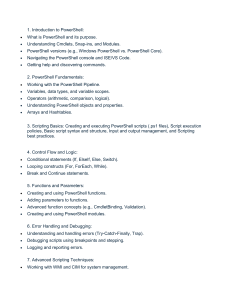 PowerShell Course Outline: From Basics to Advanced Scripting