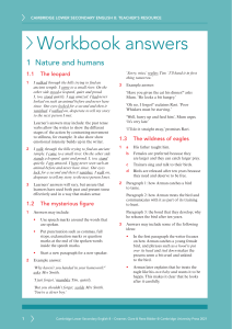 Cambridge Lower Secondary English 8 Teacher's Resource Answers