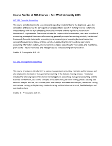 BBA Course Profiles - East West University 2023