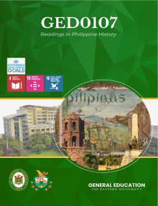 GED0107 Readings in Philippine History Course Booklet