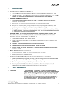 AECOM Document Control Procedure (AP 6.1)