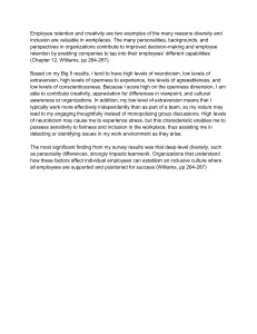 Diversity, Inclusion, and Big 5 Personality in Workplaces