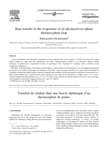 Heat Transfer in Advanced Two-Phase Thermosyphon Loop Evaporator