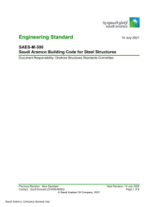 SAES-M-306 Saudi Aramco Building Code for Steel Structures