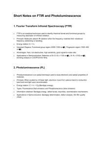 FTIR and Photoluminescence: Short Notes