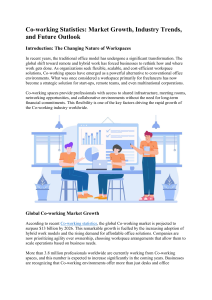 Co-working Statistics: Market Growth & Trends
