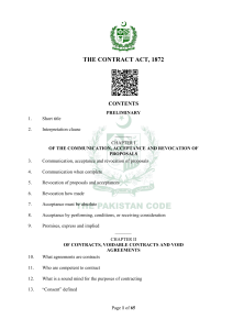 Contract Act 1872 Pakistan Law