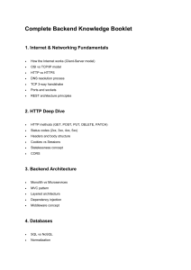 Complete Backend Knowledge Booklet: Networking, HTTP, Databases, Security