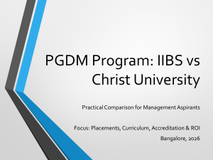 PGDM IIBS vs Christ University Comparison Guide