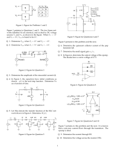 Electronics Circuit Problems: Voltage, Current, Transfer Functions