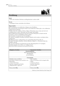 Erz&auml;hlung: Inhalt, Zweck und Struktur