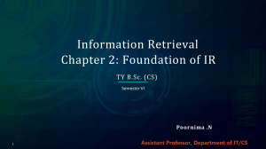 Information Retrieval Chapter 2: Foundations