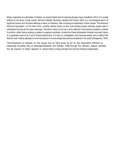 Definition of History: Academic Perspectives