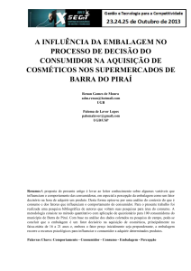Influ&ecirc;ncia da Embalagem na Decis&atilde;o de Compra de Cosm&eacute;ticos