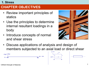 1. Stress - Strength of Materials Chapter