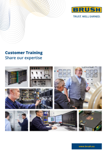 BRUSH Customer Training Courses - Power Management & Generators