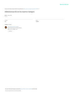 Administraci&oacute;n en los nuevos tiempos: Cap&iacute;tulo 1 sobre la naturaleza de la administraci&oacute;n