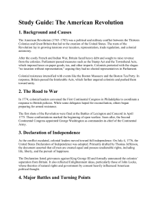 American Revolution Study Guide: Key Events & Figures