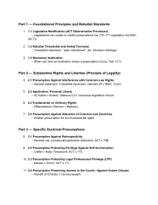Legal Presumptions and Statutory Interpretation Guide